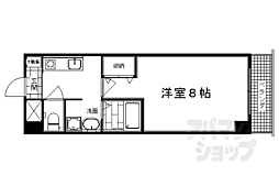 グレイス西京極 1Kの間取図画像