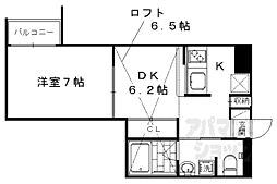 ジニア 1DKの間取図画像
