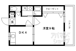 第一マンション 1DKの間取図画像