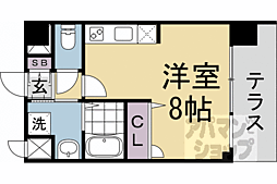 プレサンス京都室町通紫水 1Kの間取図画像