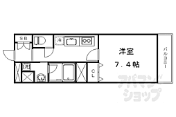 ベラジオ京都壬生ウエストゲート 1Kの間取図画像