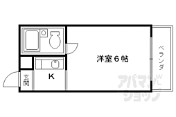 マンション栄光 1Kの間取図画像