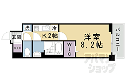 ベラジオ雅び京都西院 1Kの間取図画像