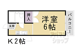 フローライト 1Kの間取図画像
