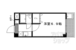 ルミエール末広 3階1Kの間取り