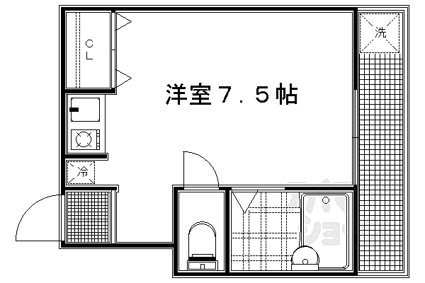 エスカル1 23｜京都府京都市上京区下塔之段町(賃貸マンション1R・2階・18.00㎡)の写真 その2