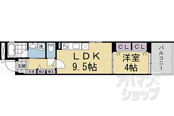 ベラジオ雅び北野白梅町 406｜京都府京都市上京区一条通御前通東入西町(賃貸マンション1LDK・4階・35.90㎡)の写真 その2