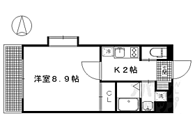 京都府京都市左京区岩倉中在地町（賃貸マンション1K・2階・27.36㎡） その2