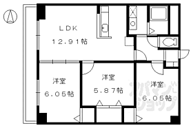 京都府京都市下京区不明門通五条上ル玉屋町（賃貸マンション3LDK・2階・63.37㎡） その2