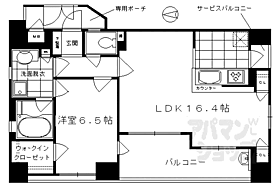 京都府京都市中京区東洞院通三条下る三文字町（賃貸マンション1LDK・2階・54.59㎡） その2