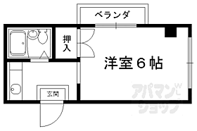 京都府京都市左京区岩倉幡枝町（賃貸マンション1K・3階・18.10㎡） その2