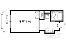 ピュアネスハタナカ 2階1Kの間取り
