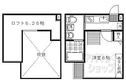 ロフティ大北小路 1階1Kの間取り