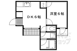 ソリオ・I 2階1DKの間取り