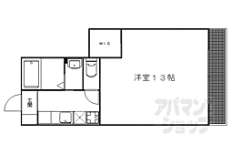 グランシード衣笠 1階1Kの間取り