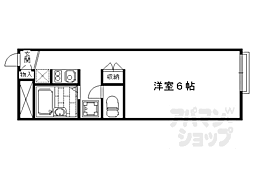 レオパレスグローバルI 1階1Kの間取り
