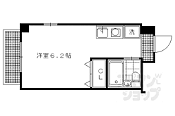 叡山電鉄鞍馬線 岩倉駅 徒歩10分の賃貸マンション 1階1Kの間取り