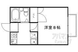 ハイム山喜 1Kの間取図画像