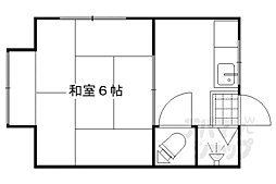丁子ハイツ 1Kの間取図画像