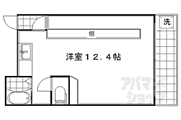 シャトー・ドたなか 3階ワンルームの間取り