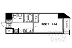 阪急京都本線 烏丸駅 徒歩5分の賃貸マンション 2階1Kの間取り