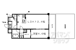 京阪本線 出町柳駅 徒歩5分の賃貸マンション 1階1LDKの間取り