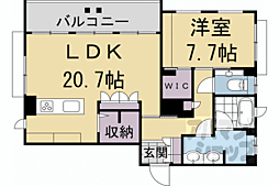京阪本線 三条駅 徒歩5分の賃貸マンション 3階1LDKの間取り