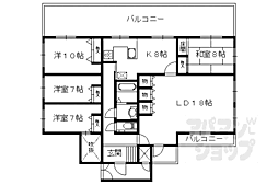 サンシティドムス鴨川 3階4LDKの間取り