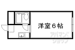 叡山電鉄叡山本線 修学院駅 徒歩10分の賃貸マンション 3階1Kの間取り