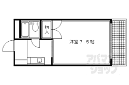 京都市営烏丸線 北山駅 徒歩10分の賃貸マンション 3階1Kの間取り