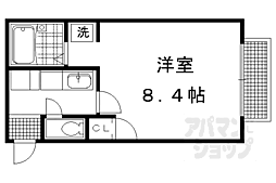 京都市営烏丸線 松ヶ崎駅 徒歩8分の賃貸マンション 2階ワンルームの間取り