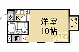 ＫＩＴＡＮＯクレセント 5階1Kの間取り