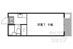 叡山電鉄叡山本線 茶山・京都芸術大学駅 徒歩6分の賃貸マンション 3階1Kの間取り