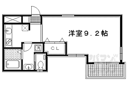 グランコスモ寺町 1階1Kの間取り