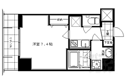 クリスタルグランツ京都御所西 5階1Kの間取り