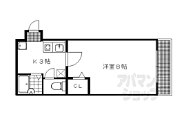 京阪本線 神宮丸太町駅 徒歩1分の賃貸マンション 4階1Kの間取り