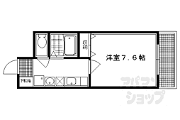 シティコート丸太町 5階1Kの間取り