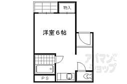 アーバンハウス北西 2階1Kの間取り