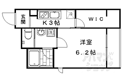エルミタージュ　二条聚楽 4階1Kの間取り