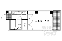 フォーブル末広 4階1Kの間取り