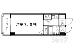 阪急京都本線 西院駅 徒歩5分の賃貸マンション 2階1Kの間取り