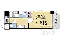 阪急京都本線 大宮駅 徒歩6分の賃貸マンション 9階1Kの間取り
