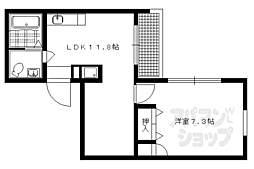 京阪本線 出町柳駅 徒歩13分の賃貸マンション 3階1LDKの間取り