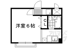 京阪本線 出町柳駅 徒歩15分の賃貸マンション 3階1Kの間取り