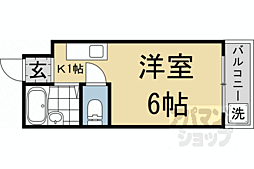 モンブランスギエ 1Kの間取図画像