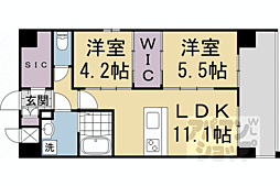 京都市上京区西上善寺町マンション 2LDKの間取図画像