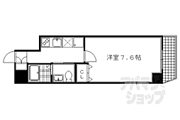 阪急京都本線 大宮駅 徒歩4分の賃貸マンション 3階1Kの間取り