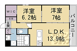 ＳＩＬＫ　ＨＯＵＳＥとなみ　3号館 402 4階2LDKの間取り