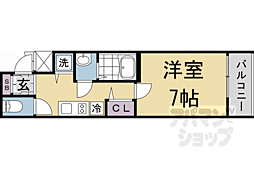 アドバンス京都烏丸町 1Kの間取図画像