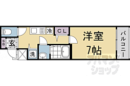 アドバンス京都烏丸町 1Kの間取図画像